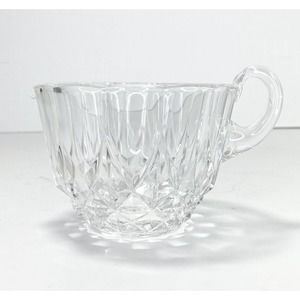 Val St Lambert NICOLE, Small Handled Crystal Cramer, 2.5” Signed